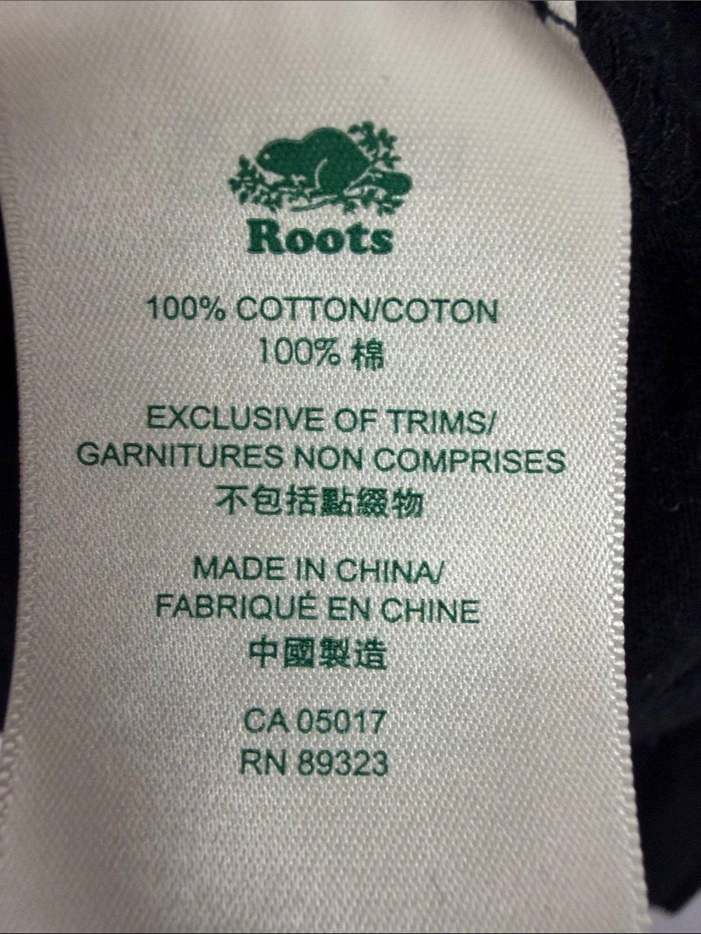 Roots Canada Athletic Goods Logo Long Sleeve Tee Black 100% Cotton Size Large - Picture 11 of 12